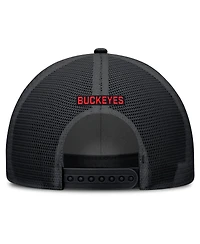 Nike Men's Black Ohio State Buckeyes Rise Primetime Trucker Adjustable Hat