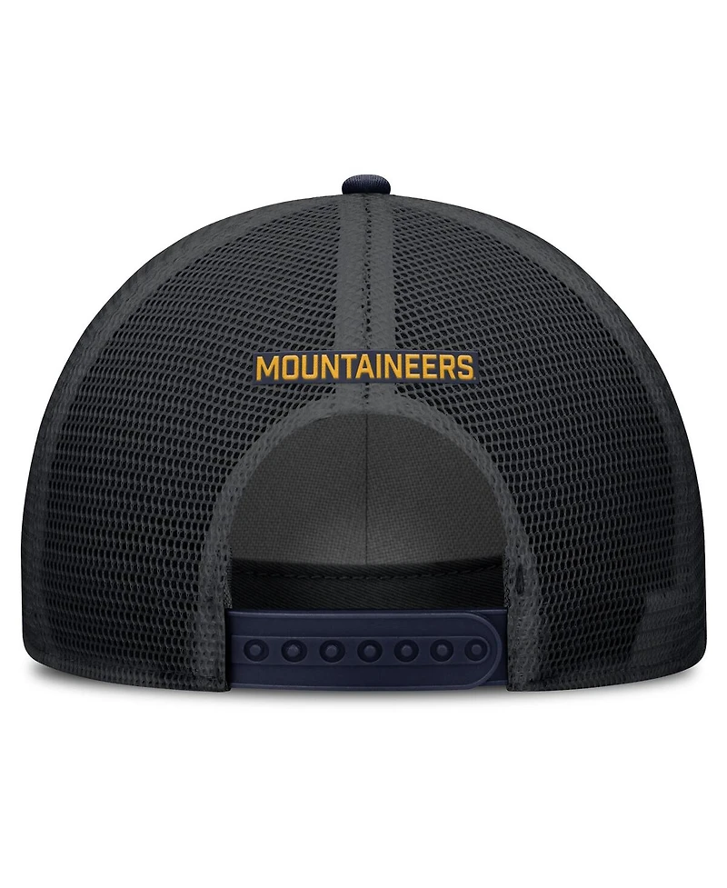 Nike Men's Navy West Virginia Mountaineers Rise Primetime Trucker Adjustable Hat