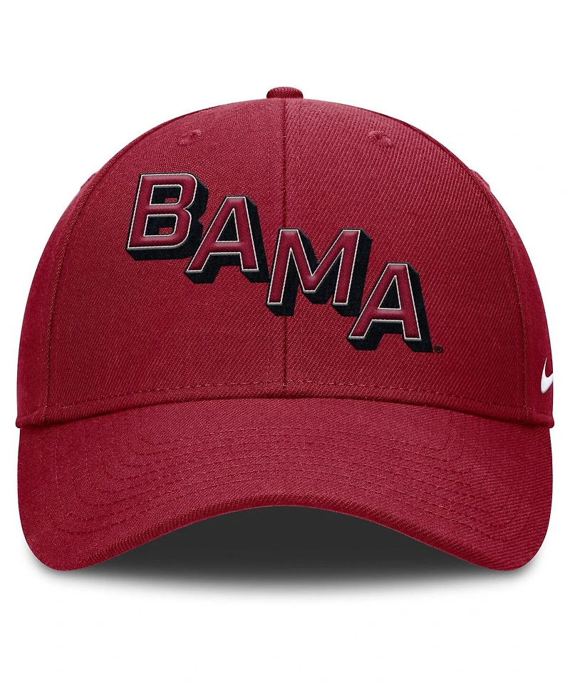 Nike Men's Crimson Alabama Crimson Tide Slanted Primetime Rise Performance Adjustable Hat