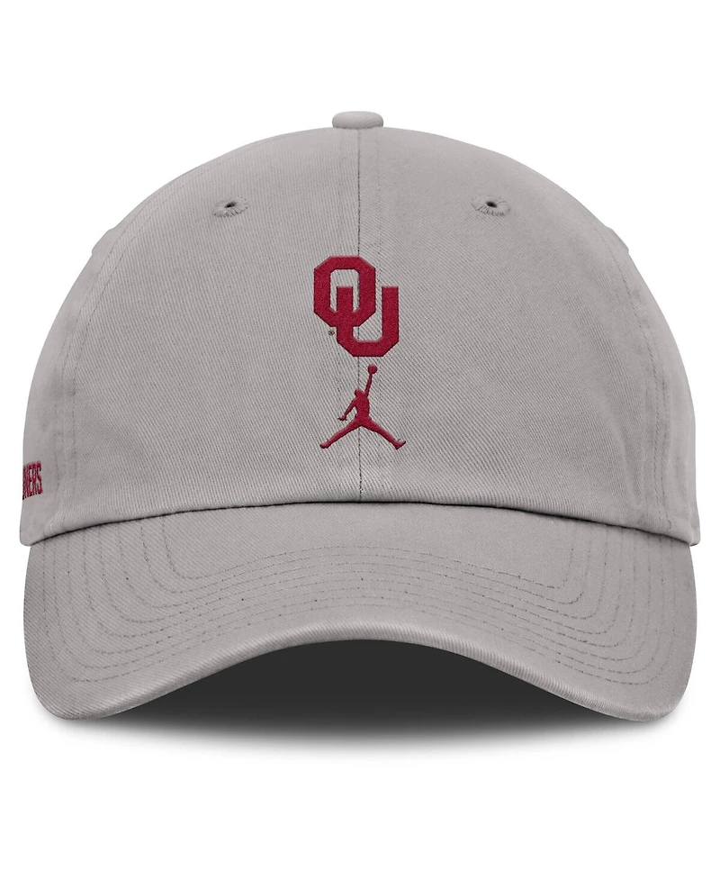 Jordan Men's Gray Oklahoma Sooners Primetime Club Adjustable Hat