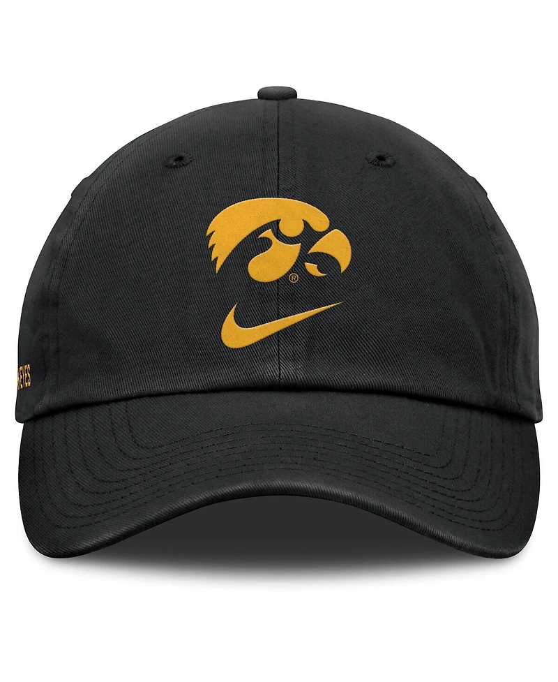 Nike Men's Black Iowa Hawkeyes Primetime Club Adjustable Hat