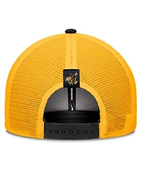 Nike Men's Black/Gold Iowa Hawkeyes Legacy Arch Rise Performance Trucker Adjustable Hat