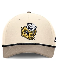 Nike Men's Natural Michigan Wolverines Rise Legacy Throwback Logo Adjustable Hat
