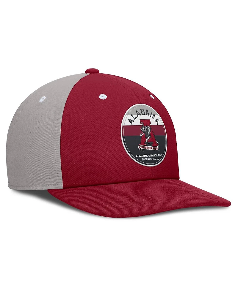 Nike Men's Crimson/Gray Alabama Crimson Tide Prep Pro Performance Snapback Hat