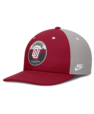 Nike Men's Crimson/Gray Oklahoma Sooners Prep Pro Performance Snapback Hat