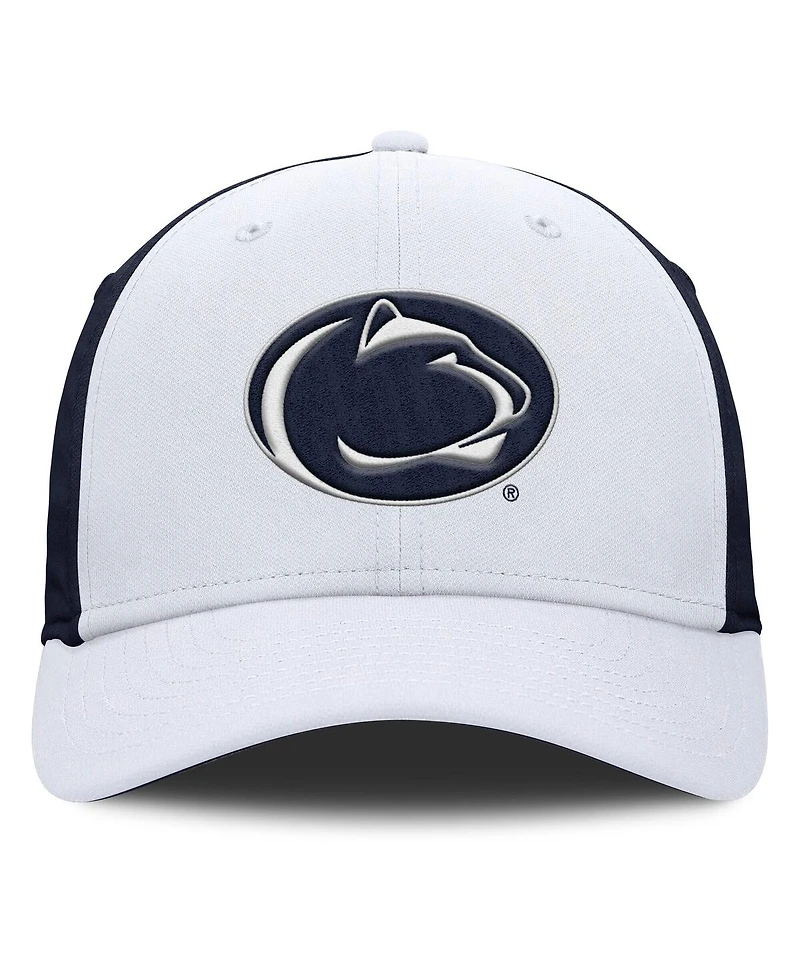 Nike Men's White/Navy Penn State Nittany Lions 2025 Sideline Rise Local Performance Flex Hat