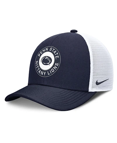 Nike Men's Navy/White Penn State Nittany Lions Rise Primetime Performance Trucker Adjustable Hat