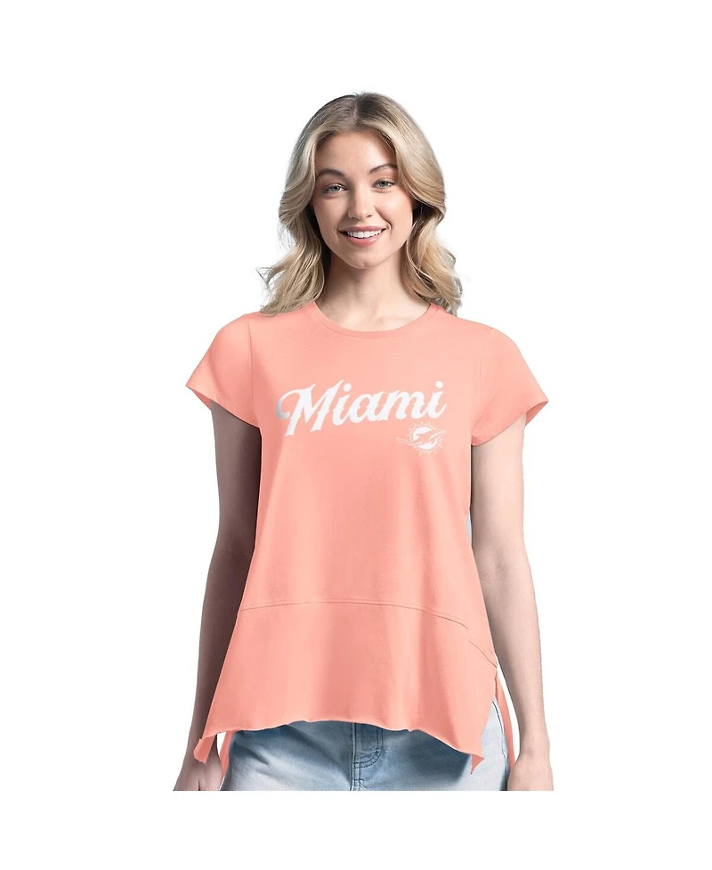 Margaritaville Women's Pink Miami Dolphins Gametime Is Paradise T-Shirt