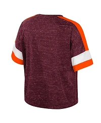 Colosseum Women's Maroon Virginia Tech Hokies Ruth Color Block Scoop Neck T-Shirt