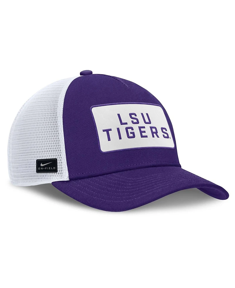 Nike Men's Purple/White Lsu Tigers 2025 On-Field Rise Patch Trucker Adjustable Hat