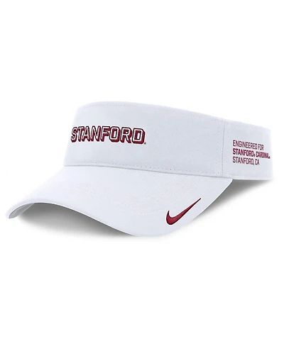 Nike Men's White Stanford Cardinal 2025 On-Field Gameday Performance Ace Adjustable Visor Hat
