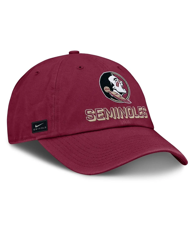 Nike Men's Garnet Florida State Seminoles 2025 On-Field Club Adjustable Hat
