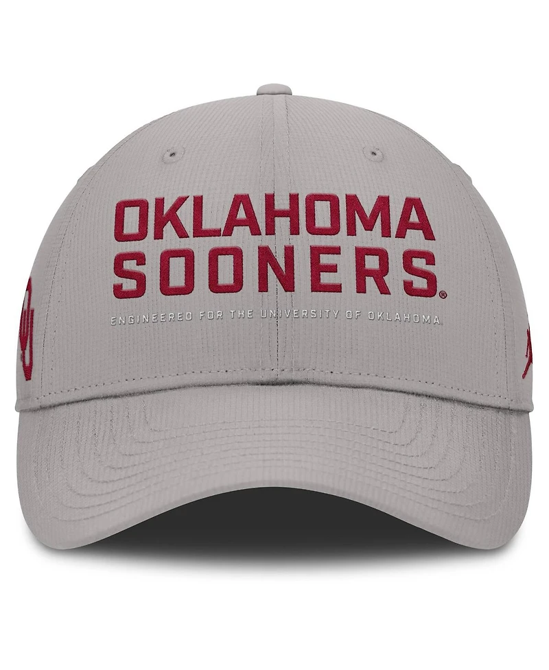 Jordan Men's Gray Oklahoma Sooners 2025 On-Field Gameday Club Adjustable Hat