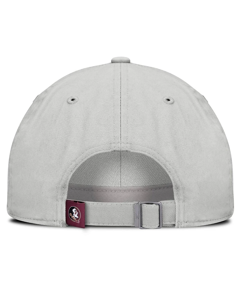 Nike Men's Gray Florida State Seminoles 2025 On-Field Gameday Club Adjustable Hat