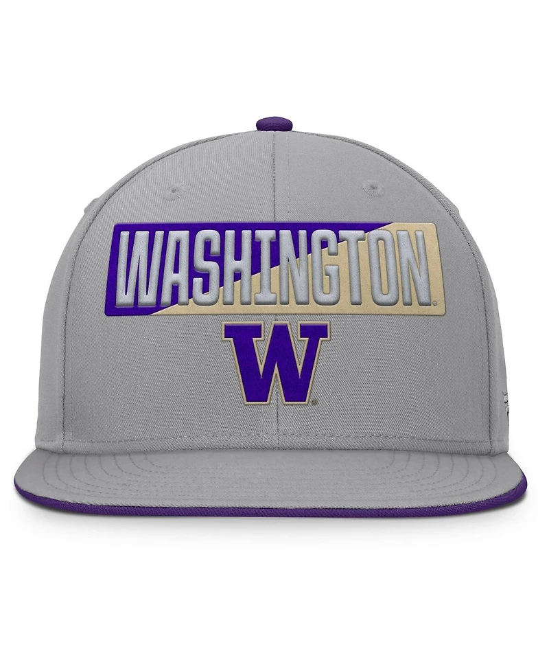 Fanatics Men's Gray Washington Huskies Duo Snapback Hat