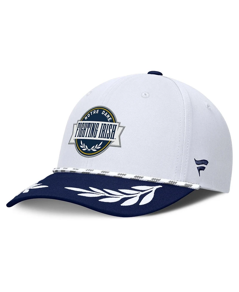 Fanatics Men's White/Navy Notre Dame Fighting Irish Admiral Adjustable Hat
