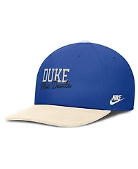 Nike Men's Royal/Cream Duke Blue Devils Pro Legacy Script Snapback Hat
