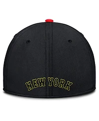 Nike Men's Crimson/Black New York Mets Neon 90s Rise Swoosh Flex Hat