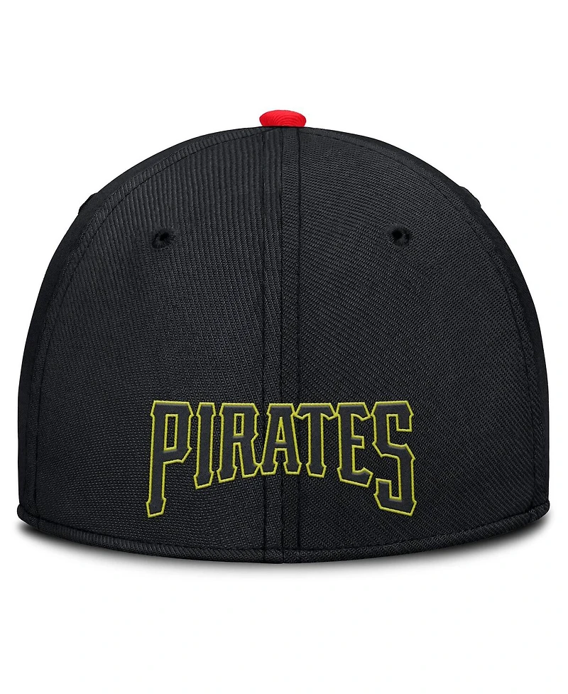 Nike Men's Crimson/Black Pittsburgh Pirates Neon 90s Rise Swoosh Flex Hat