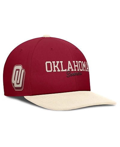 Nike Men's Crimson/Cream Oklahoma Sooners Pro Legacy Script Snapback Hat