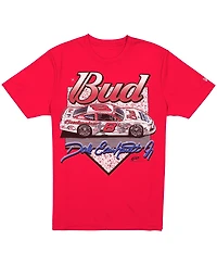 New Era Men's Red Dale Earnhardt Jr. Budweiser x Mlb 2025 Speedway Classic Car T-Shirt