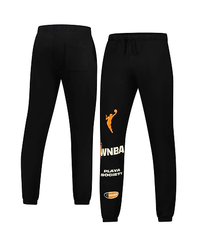 Playa Society Men's and Women's Black Wnba Fleece Sweatpants
