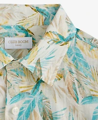 Club Room Men's Regular-Fit Tropical-Print Button-Down Linen Shirt, Macy's Exclusive
