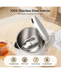 1.8-l 1100W Fast Heat Electric Kettle Tea Kettle with Auto Shut-Off, Boil-Dry Proof, Double Wall Stainless Steel