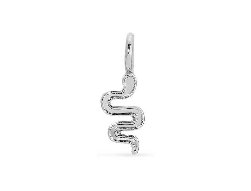 Lucky Feather Charm Garden - Silver - Snake Charm