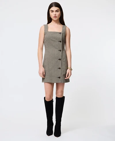 French Connection Women's Houndstooth Square-Neck Mini Dress