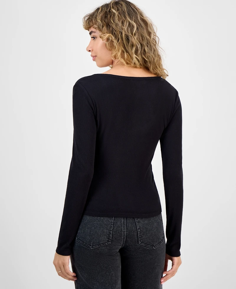 Hippie Rose Juniors' Two-Piece Camisole & Cardigan Top