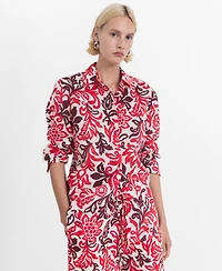 Mango Women's Printed Cotton Shirt
