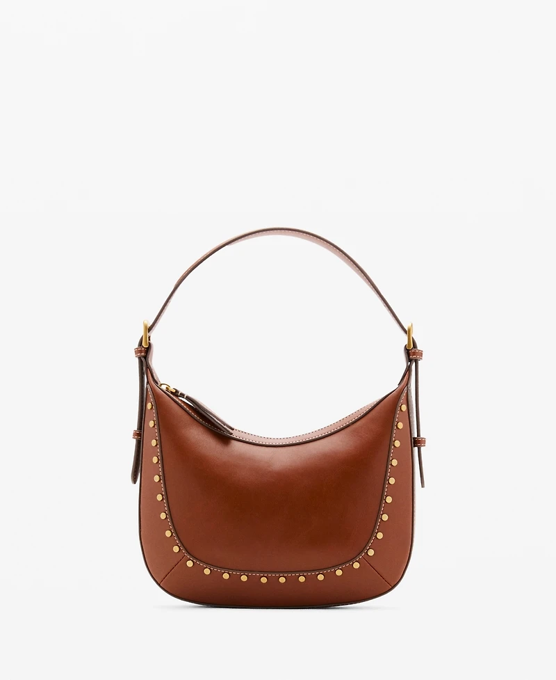 Mango Women's Small Studded Shoulder Bag
