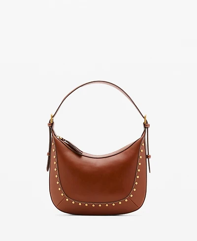 Mango Women's Small Studded Shoulder Bag