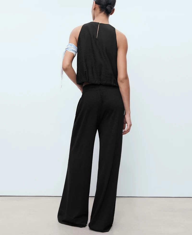 Mango Women's Fine Knit Straight Fit Pants