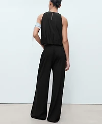 Mango Women's Fine Knit Straight Fit Pants