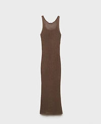 Mango Women's Crochet Long Dress