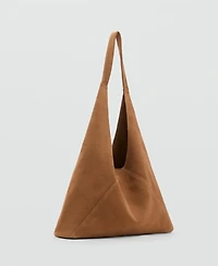 Mango Women's Suede Shoulder Bag