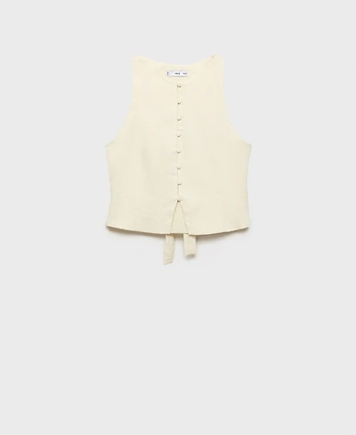 Mango Women's Back-Tie Vest