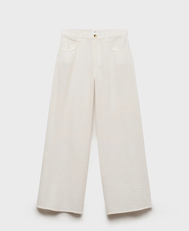 Mango Women's Straight-Fit Cotton Pants