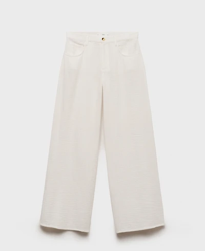 Mango Women's Straight-Fit Cotton Pants