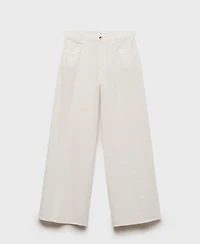 Mango Women's Straight-Fit Cotton Pants