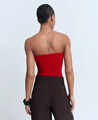 Mango Women's Strapless Fitted Top