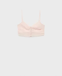 Mango Women's Lace Crop Top