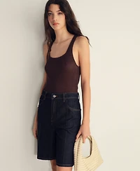Mango Women's High-Rise Straight Bermuda Shorts