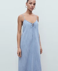 Mango Women's Strappy Denim Dress