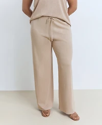 Mango Women's Straight Knitted Pants
