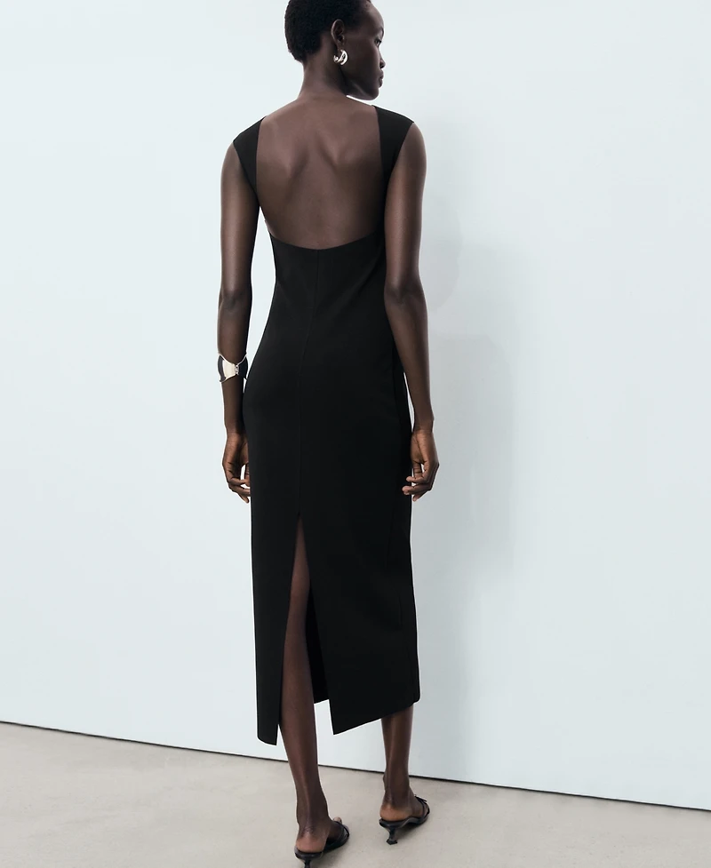 Mango Women's Open Back Dress