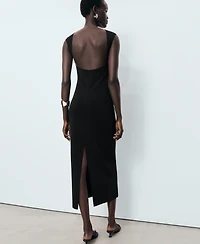 Mango Women's Open Back Dress