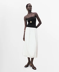 Mango Women's Strapless Balloon Dress